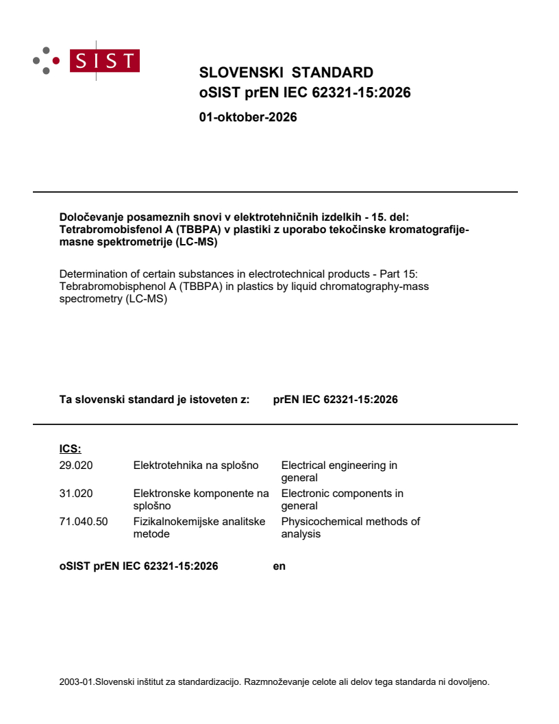 prEN IEC 62321-15:2026 prEN IEC 62321-15:2026 - BARVE - Page 1 preview