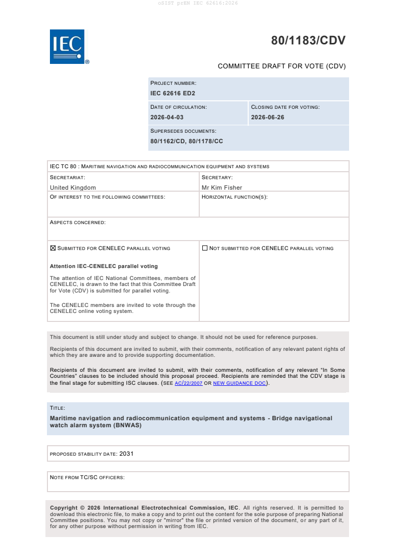 prEN IEC 62616:2026 prEN IEC 62616:2026 - Page 3 preview