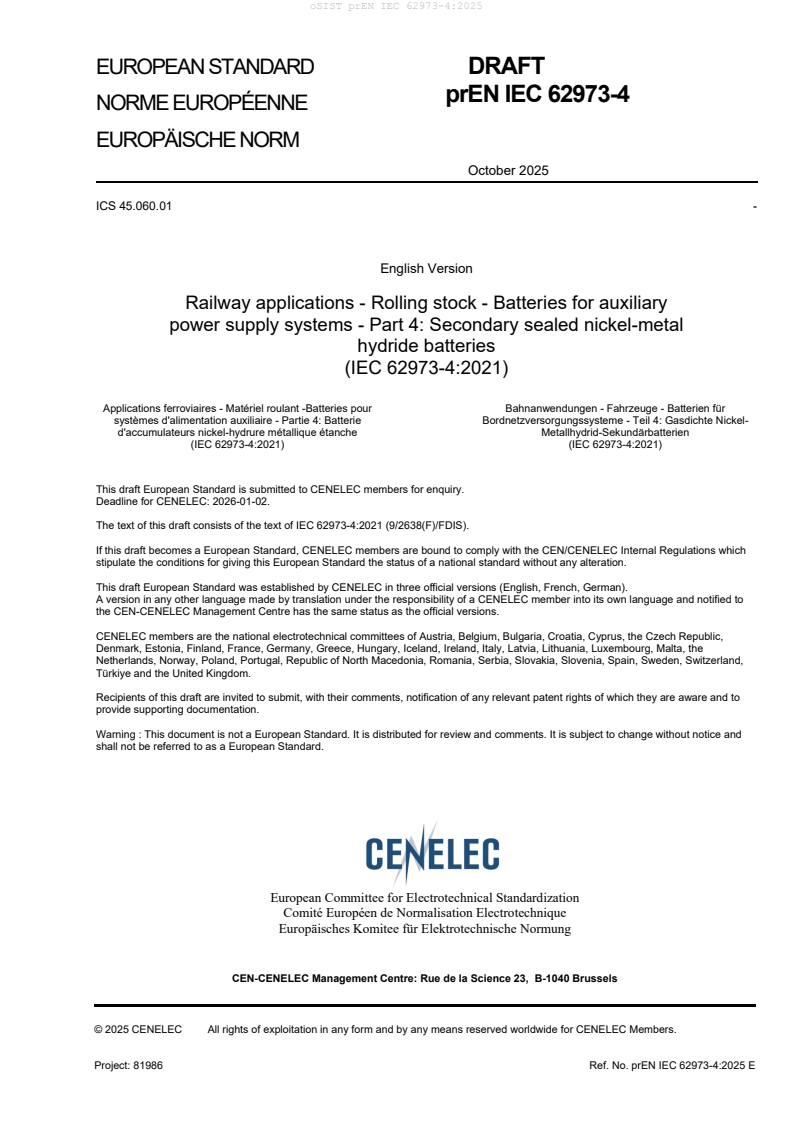 prEN IEC 62973-4:2025 prEN IEC 62973-4:2025