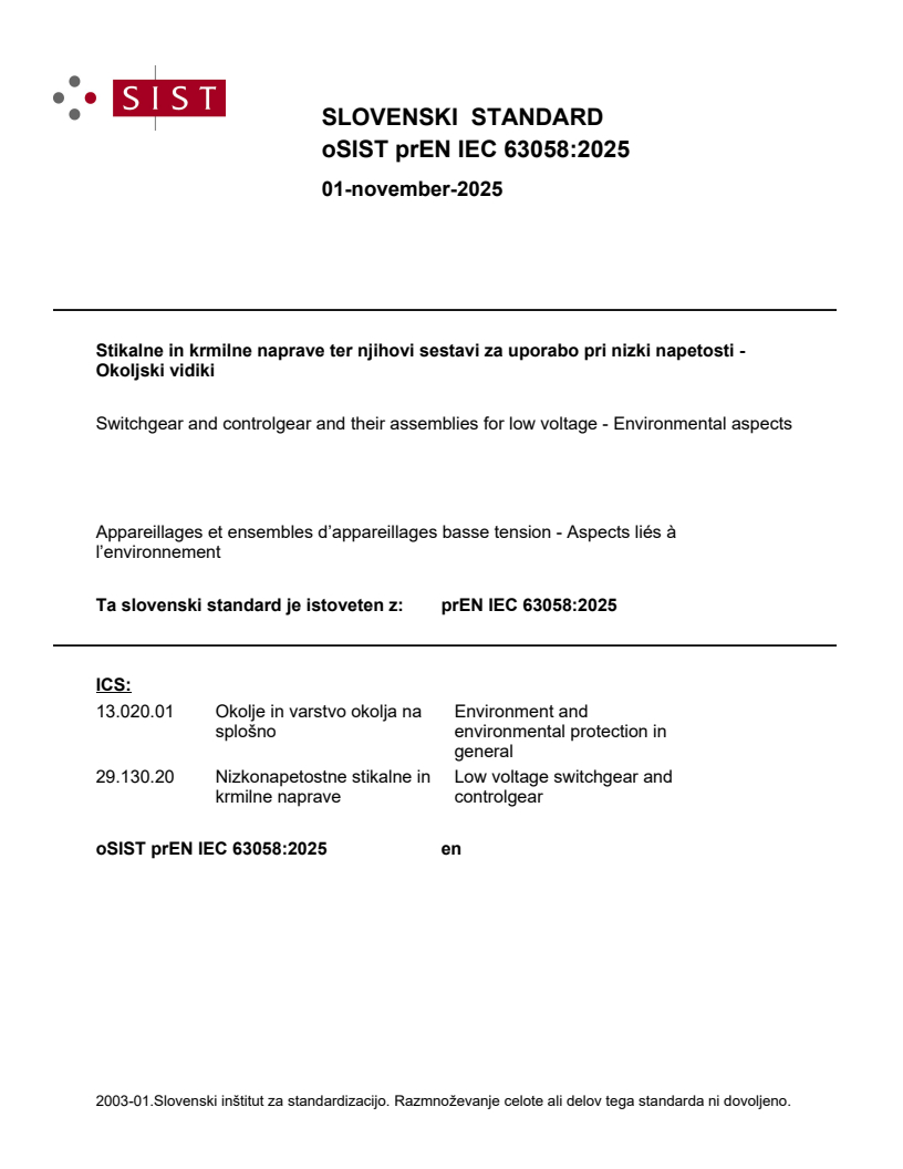 prEN IEC 63058:2025 - BARVE