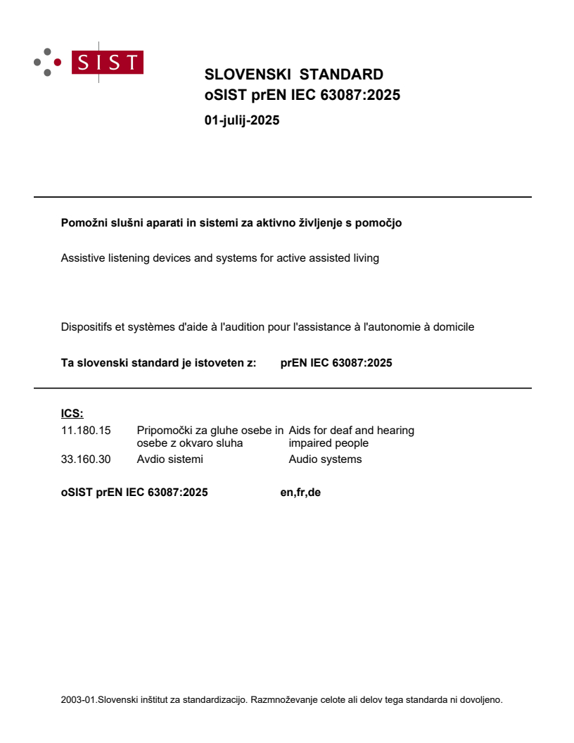prEN IEC 63087:2025 - BARVE