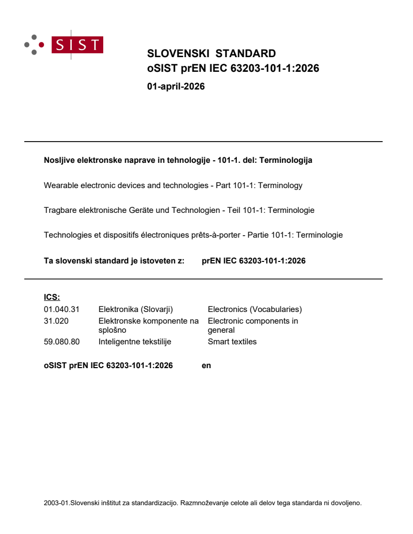 prEN IEC 63203-101-1:2026 prEN IEC 63203-101-1:2026 - Page 1 preview