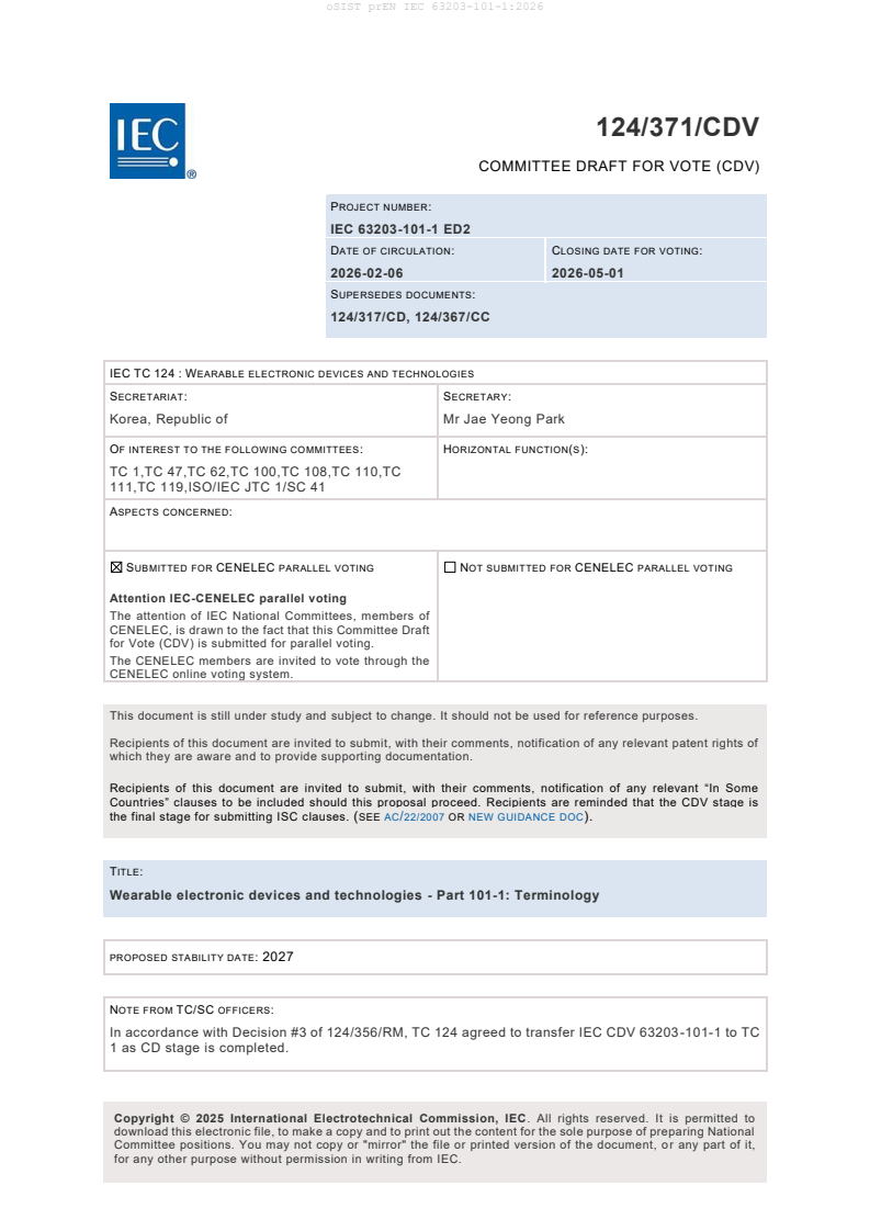 prEN IEC 63203-101-1:2026 prEN IEC 63203-101-1:2026 - Page 3 preview