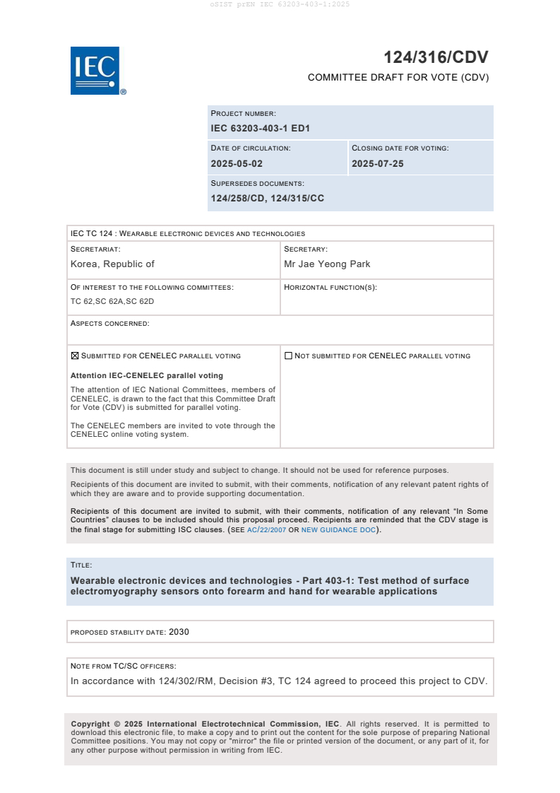 prEN IEC 63203-403-1:2025 - BARVE