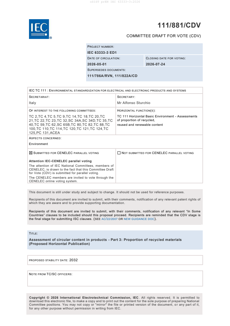 prEN IEC 63333-3:2026 prEN IEC 63333-3:2026 - Page 3 preview