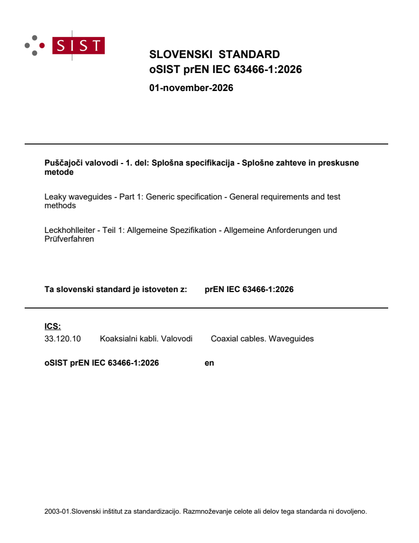 prEN IEC 63466-1:2026 prEN IEC 63466-1:2026 - Page 1 preview