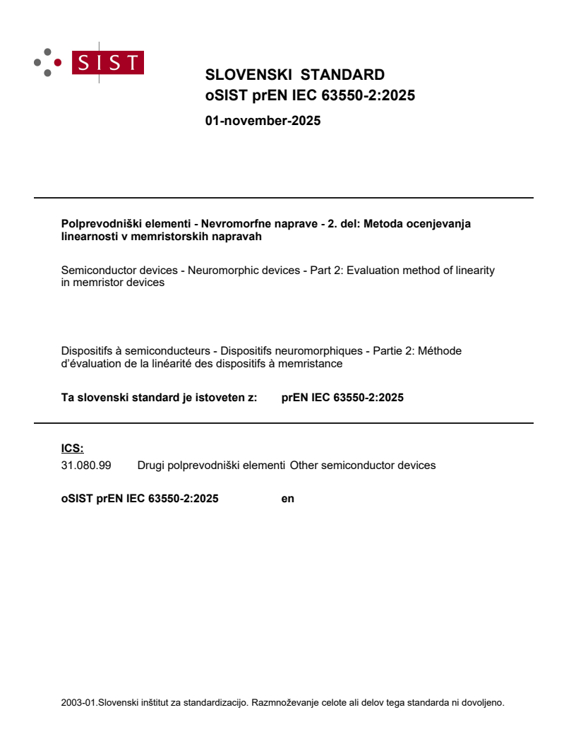 oSIST prEN IEC 63550-2:2025 - BARVE