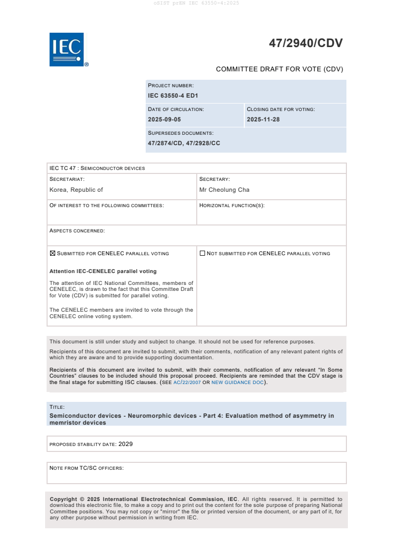 oSIST prEN IEC 63550-4:2025 - BARVE
