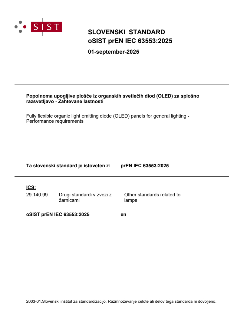 oSIST prEN IEC 63553:2025 oSIST prEN IEC 63553:2025 - BARVE