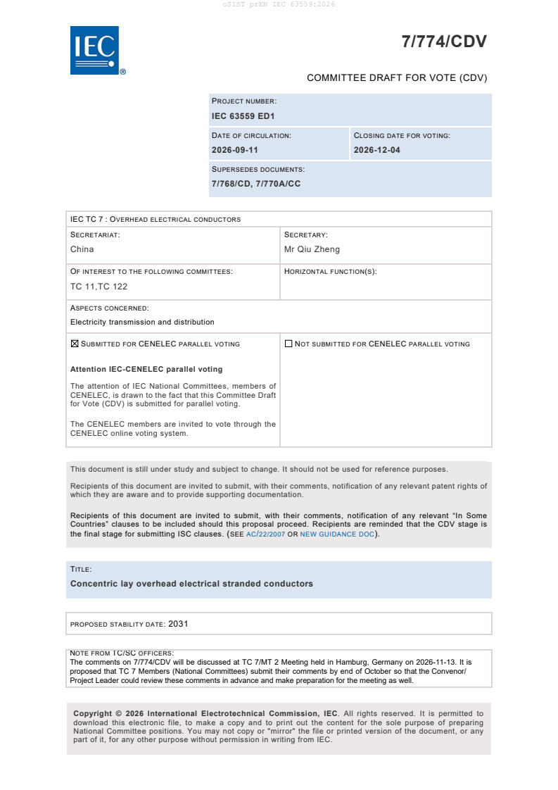 prEN IEC 63559:2026 prEN IEC 63559:2026 - Page 3 preview