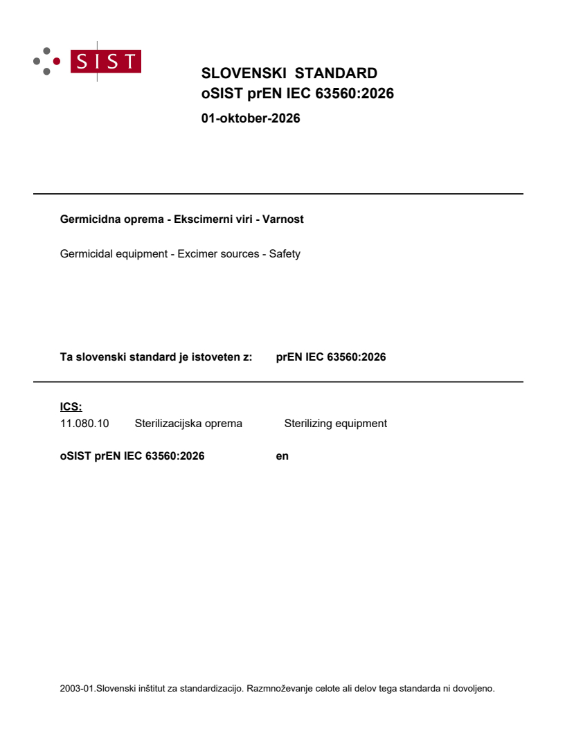 oSIST prEN IEC 63560:2026 oSIST prEN IEC 63560:2026 - BARVE - Page 1 preview
