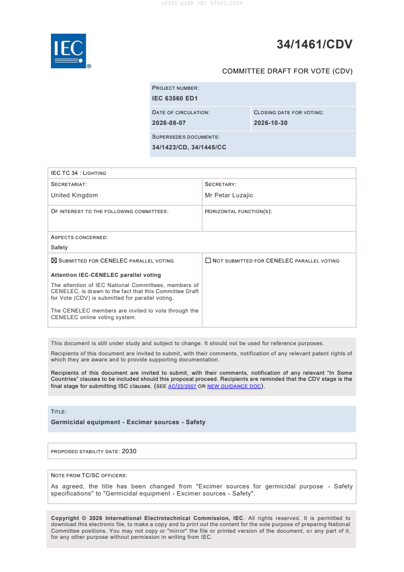 oSIST prEN IEC 63560:2026 oSIST prEN IEC 63560:2026 - BARVE - Page 3 preview