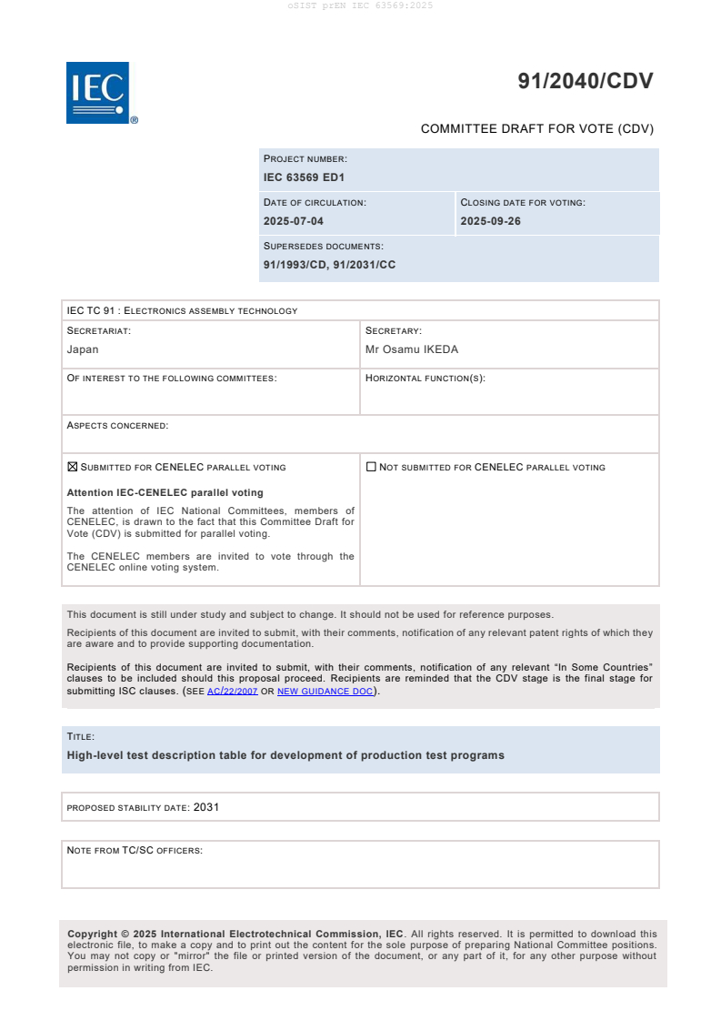 prEN IEC 63569:2025