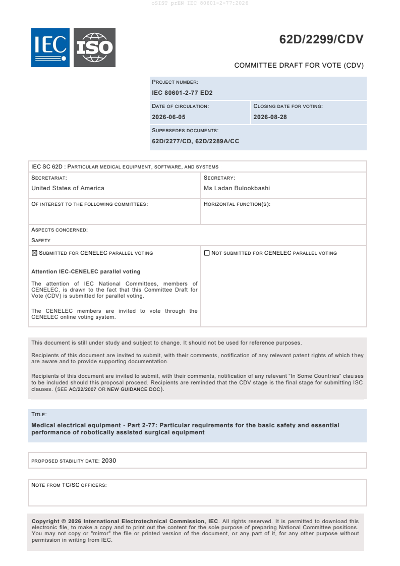 prEN IEC 80601-2-77:2026 prEN IEC 80601-2-77:2026 - BARVE - Page 3 preview
