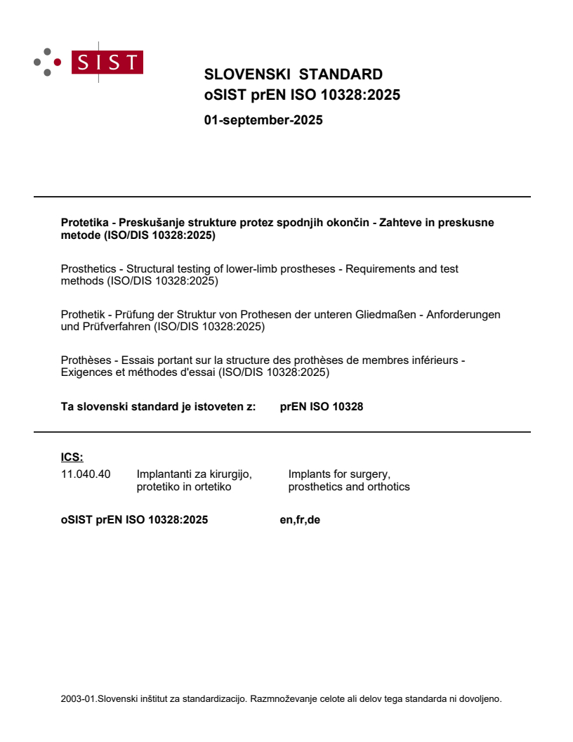 prEN ISO 10328:2025