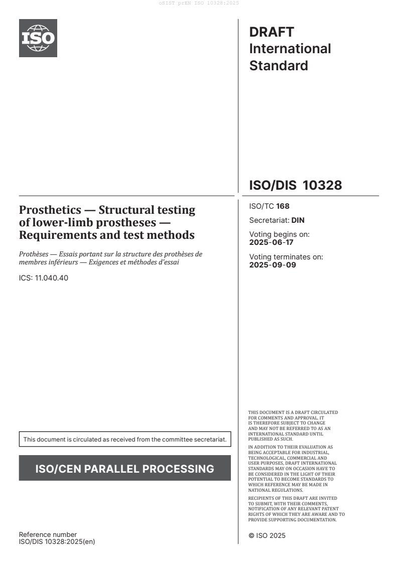 prEN ISO 10328:2025