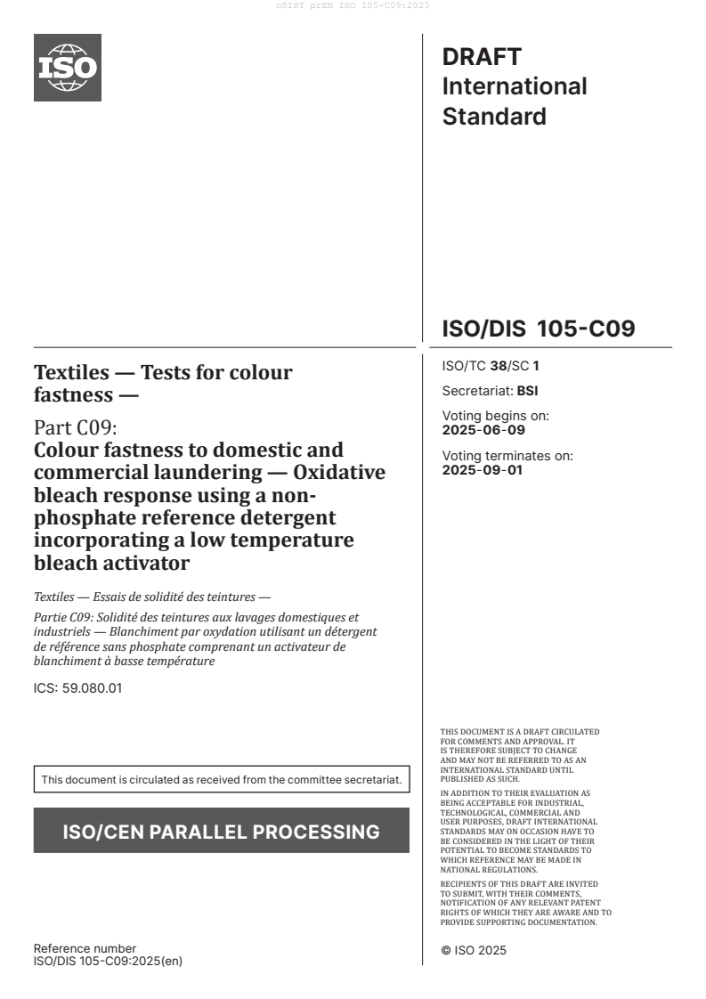 prEN ISO 105-C09 prEN ISO 105-C09:2025 - Page 3 preview