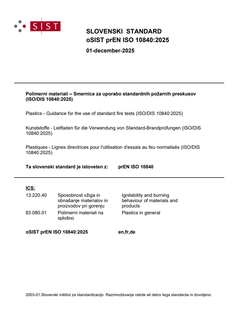 oSIST prEN ISO 10840:2025 oSIST prEN ISO 10840:2025