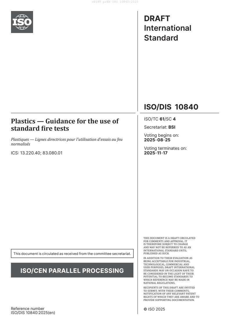 oSIST prEN ISO 10840:2025 oSIST prEN ISO 10840:2025