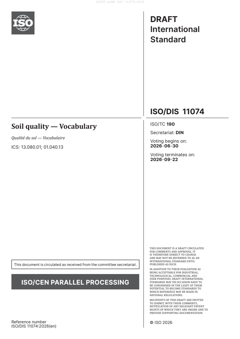 prEN ISO 11074 prEN ISO 11074:2026 - Page 3 preview