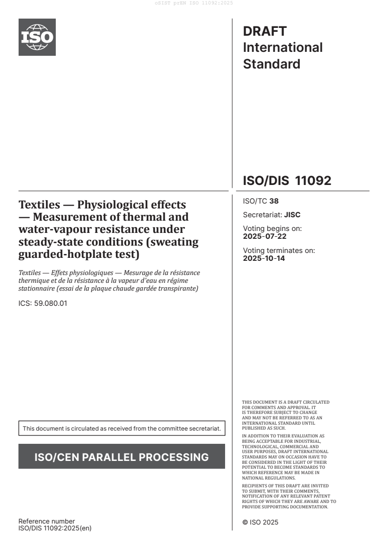 prEN ISO 11092:2025