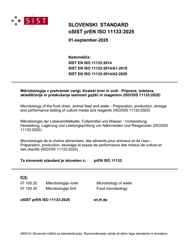 prEN ISO 11133:2025