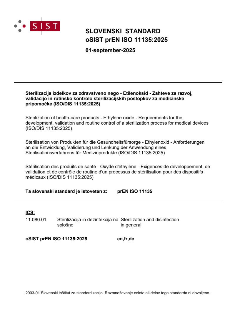 prEN ISO 11135:2025