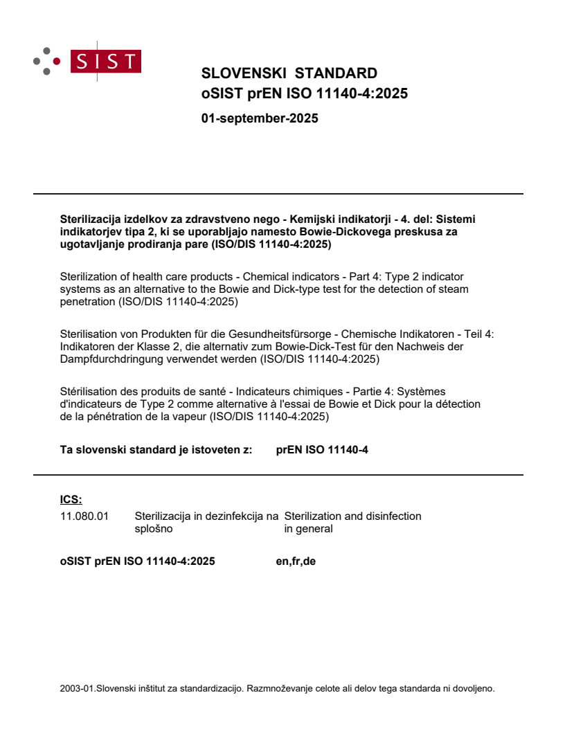prEN ISO 11140-4:2025