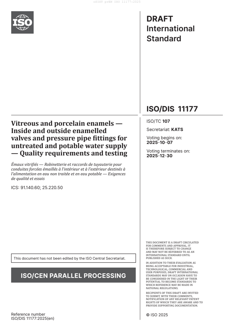 prEN ISO 11177 prEN ISO 11177:2025