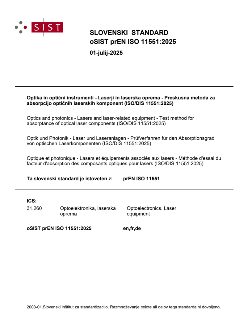 prEN ISO 11551:2025
