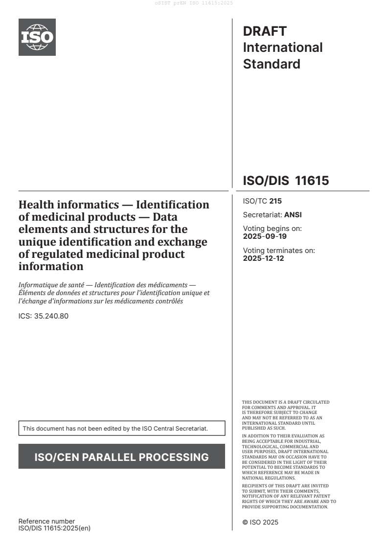 oSIST prEN ISO 11615:2025 - BARVE