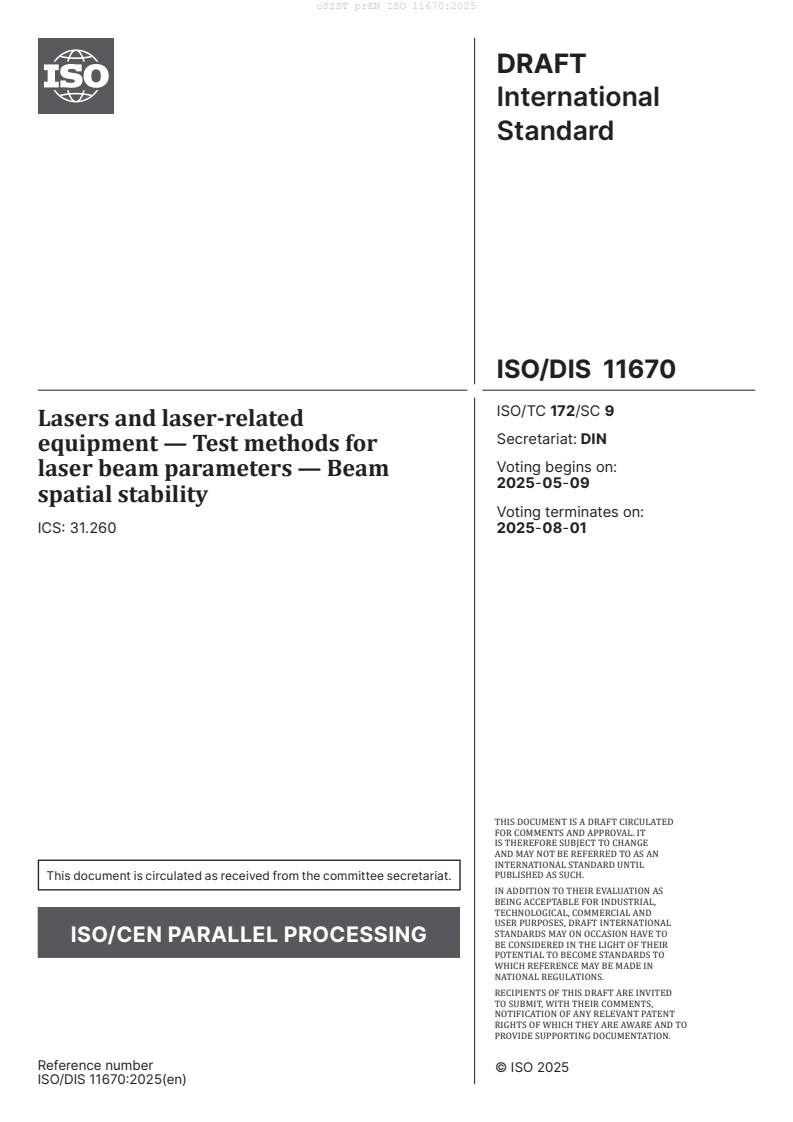 prEN ISO 11670:2025