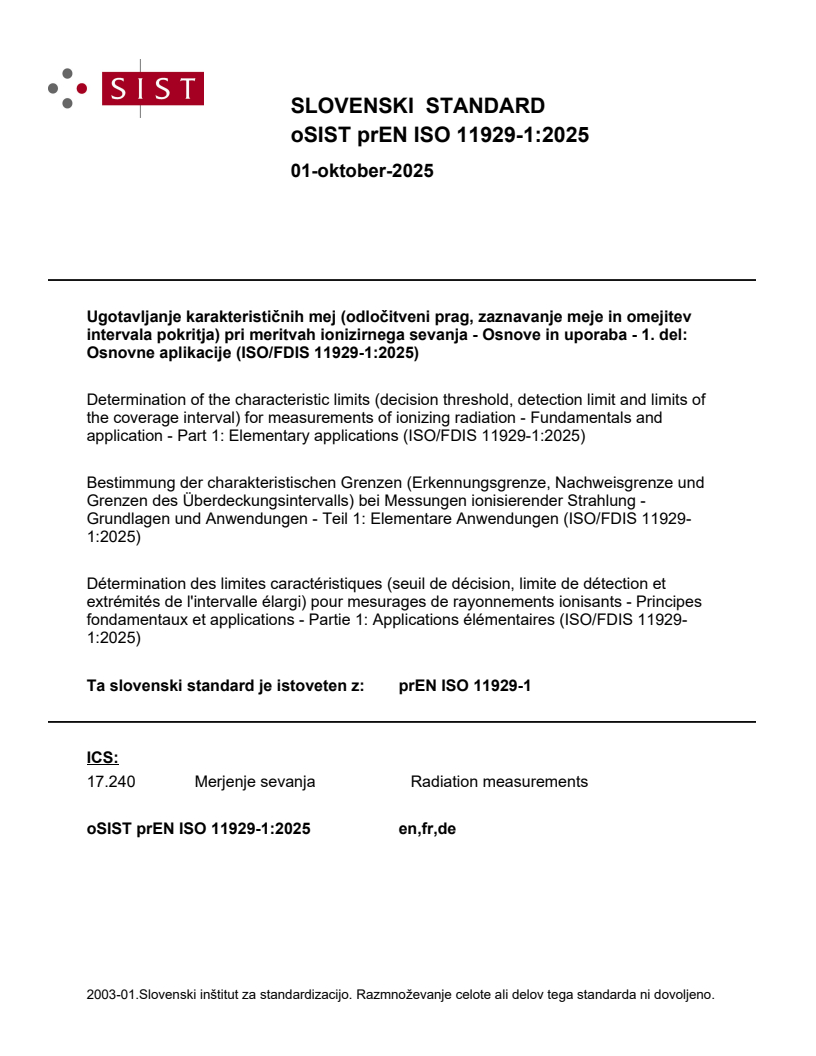 prEN ISO 11929-1:2025