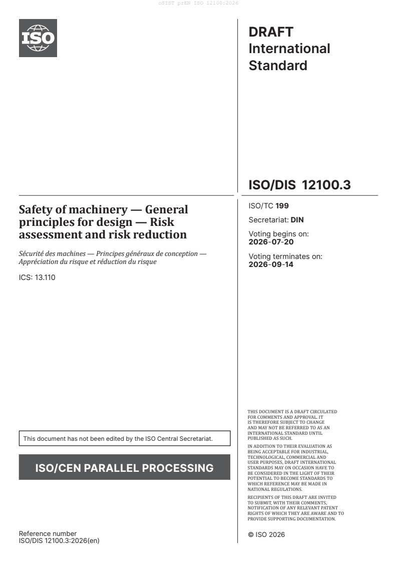 prEN ISO 12100 prEN ISO 12100:2026 - Page 3 preview