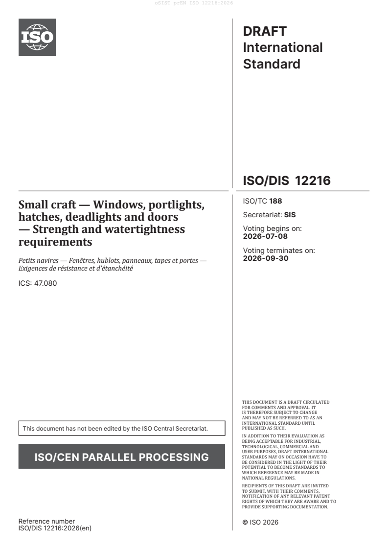 oSIST prEN ISO 12216:2026 oSIST prEN ISO 12216:2026 - Page 3 preview