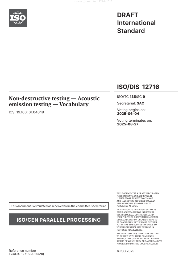 prEN ISO 12716:2025 - BARVE