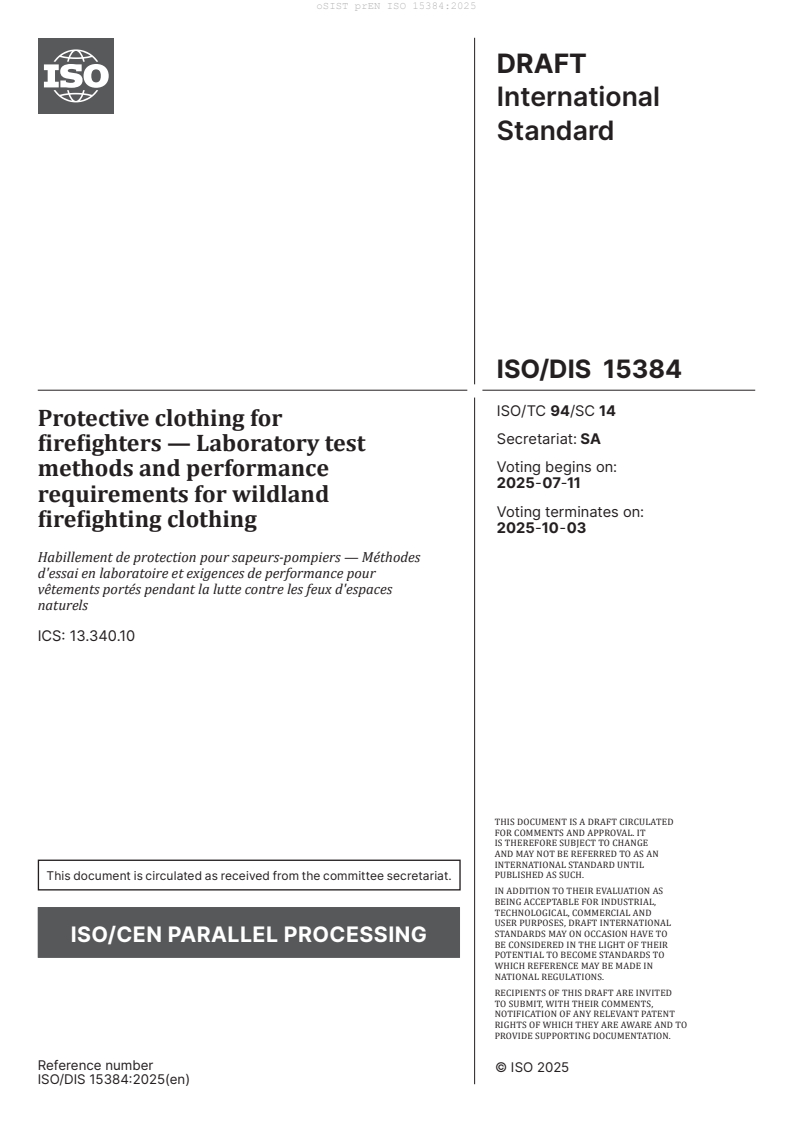 prEN ISO 15384:2025