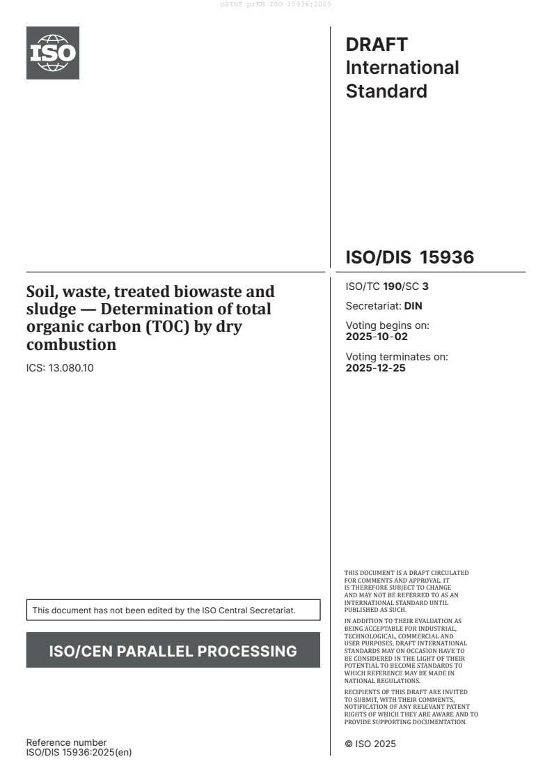 prEN ISO 15936 prEN ISO 15936:2025