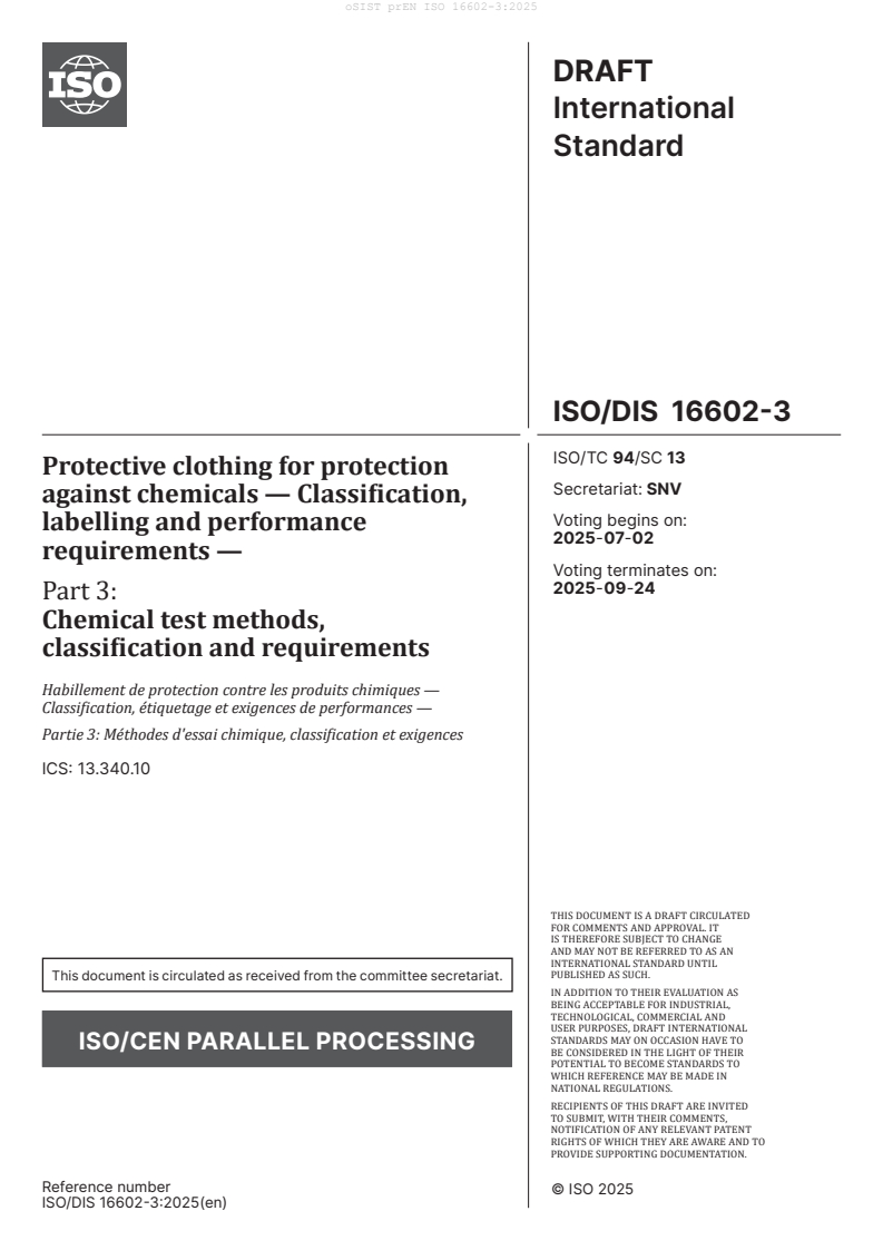 prEN ISO 16602-3:2025 - BARVE