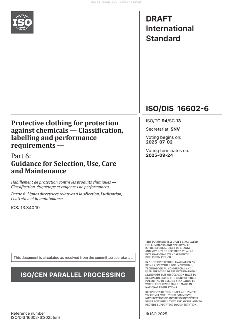 prEN ISO 16602-6:2025 - BARVE