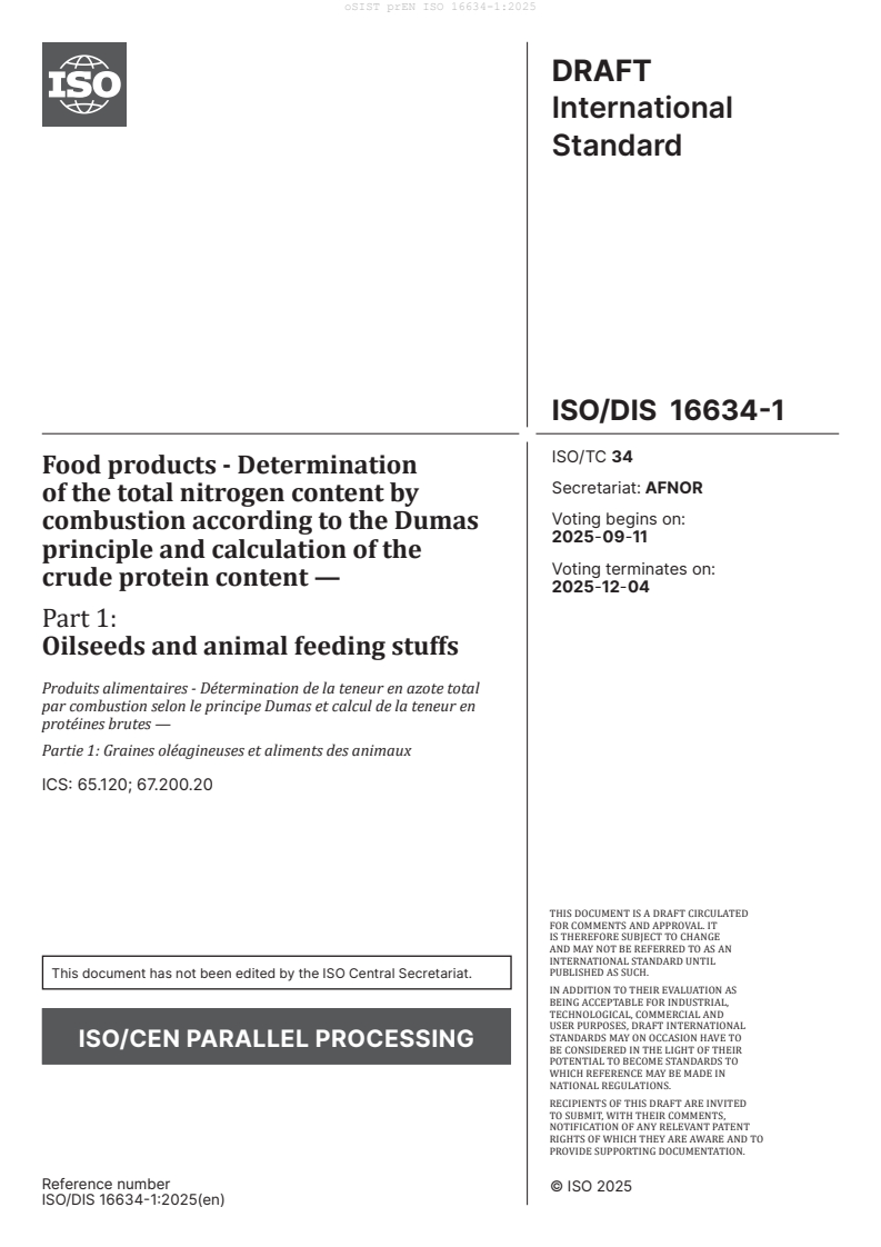 oSIST prEN ISO 16634-1:2025 oSIST prEN ISO 16634-1:2025