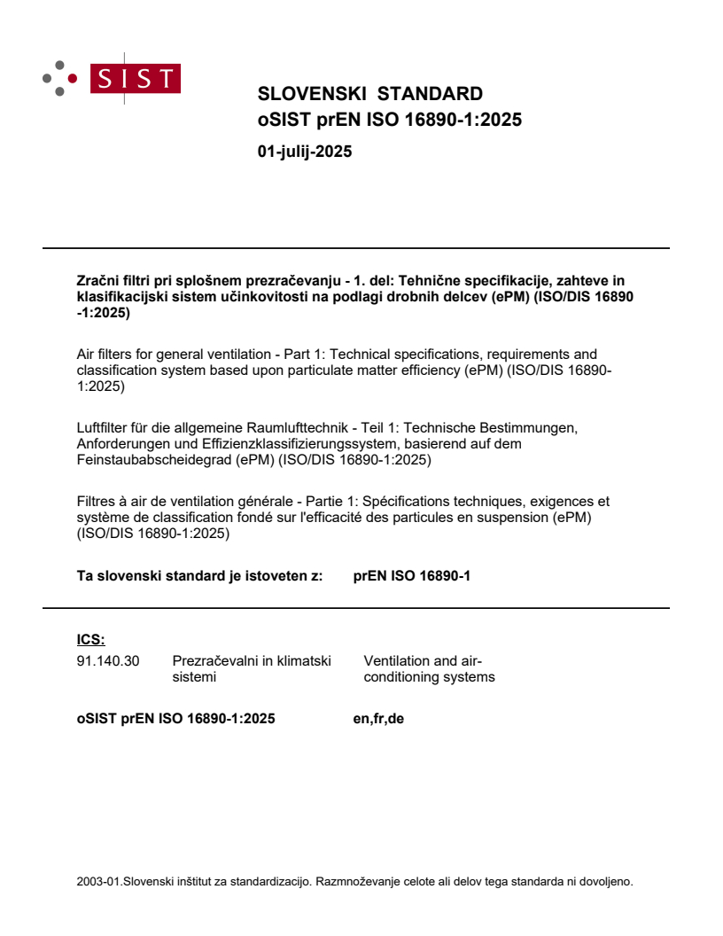 prEN ISO 16890-1:2025