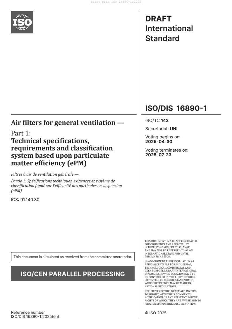 prEN ISO 16890-1:2025