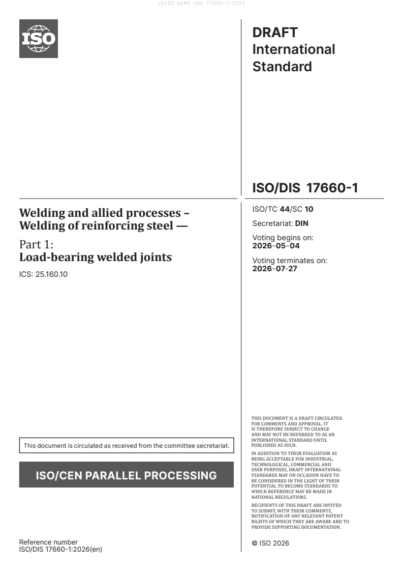 prEN ISO 17660-1 prEN ISO 17660-1:2026 - Page 3 preview