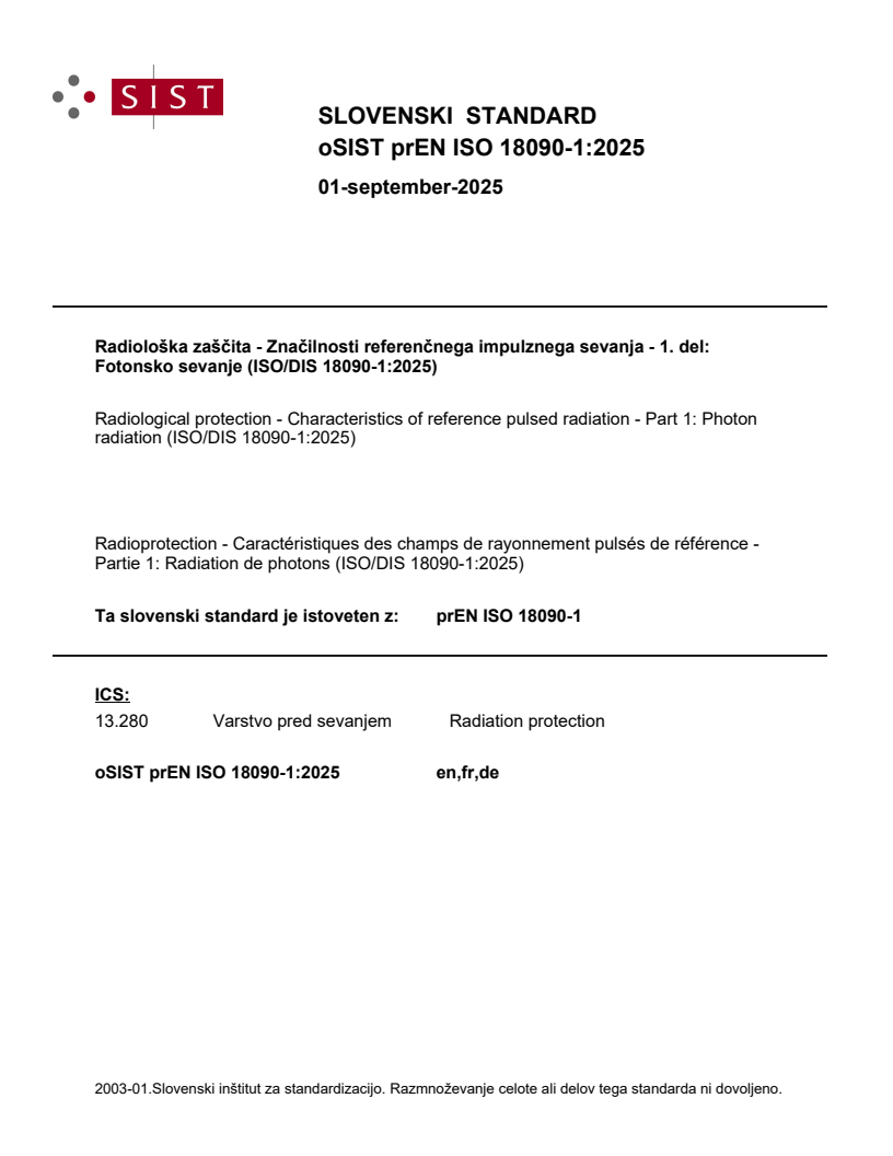 prEN ISO 18090-1:2025 - BARVE