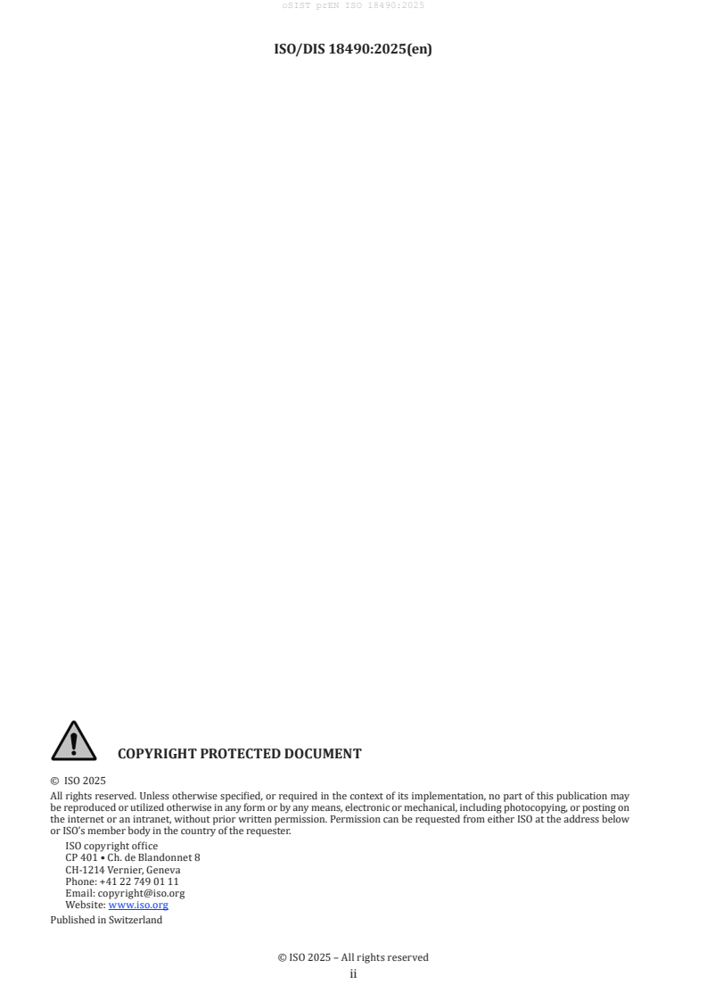 FprEN ISO 18490 prEN ISO 18490:2025 - BARVE - Page 4 preview