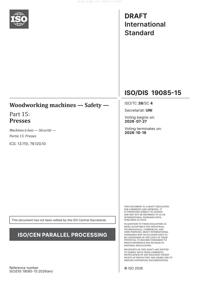 prEN ISO 19085-15 prEN ISO 19085-15:2026 - Page 3 preview