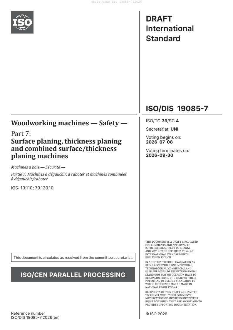 prEN ISO 19085-7 prEN ISO 19085-7:2026 - Page 3 preview