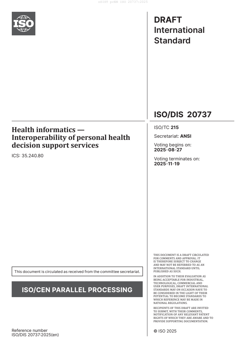 prEN ISO 20737 prEN ISO 20737:2025