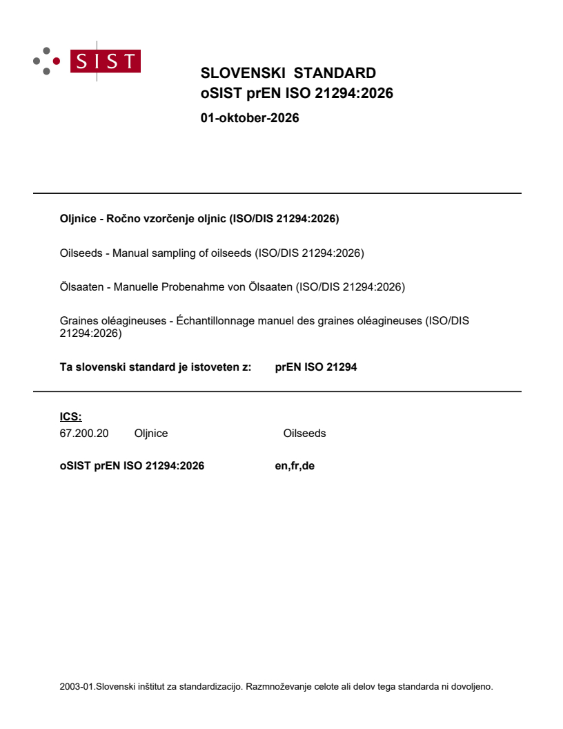 prEN ISO 21294 prEN ISO 21294:2026 - Page 1 preview